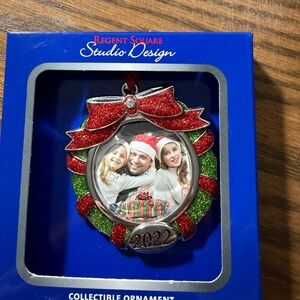 Holiday Ornament with Red and Green Accents